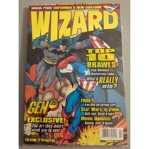 Wizard Magazine #66 February 1997 Batman Captain America Iron Man Trading Card